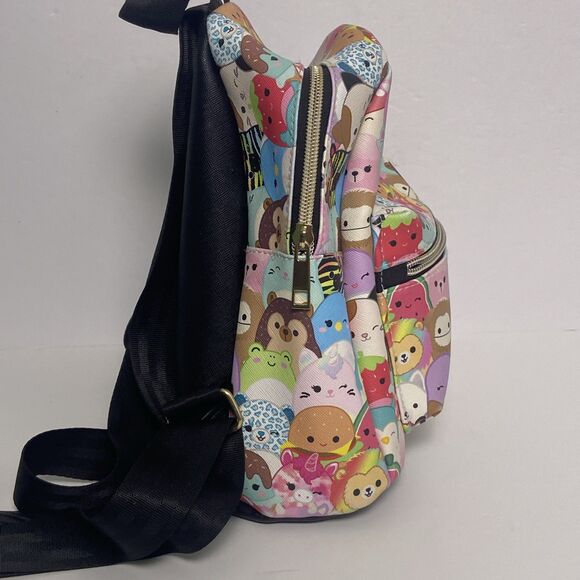 Original Squishmallows Mini Backpack Kelly Toys Logo Plate 10x10x5 In Multicolor - Picture 5 of 10